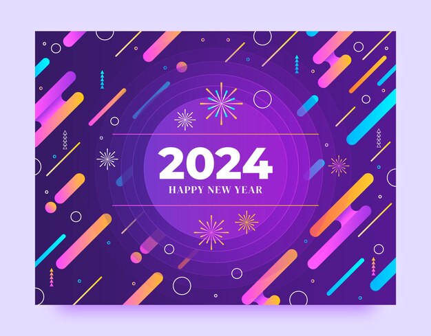 Plantilla de llamada de fotos para la celebración del año nuevo 2024