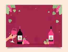 Vector gratuito plantilla de llamadas fotográficas de festivales de vino