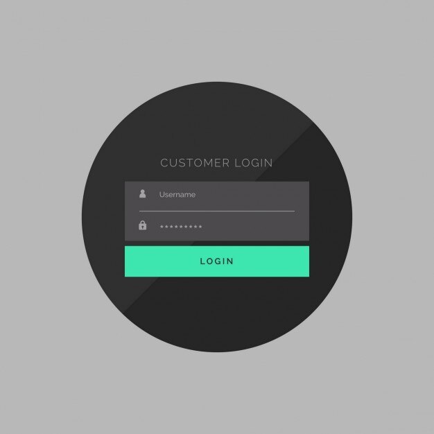 Plantilla de login con forma circular