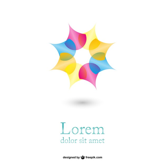 Plantilla de logo abstracto de colores
