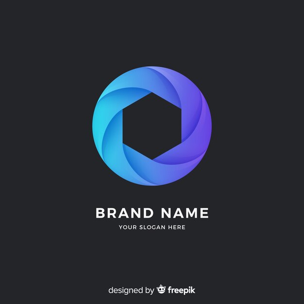 Plantilla logo abstracto estilo degradado