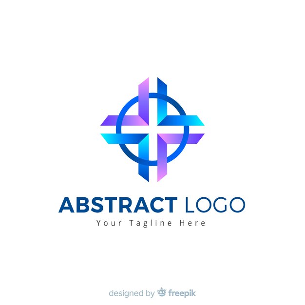 Plantilla logo abstracto estilo degradado