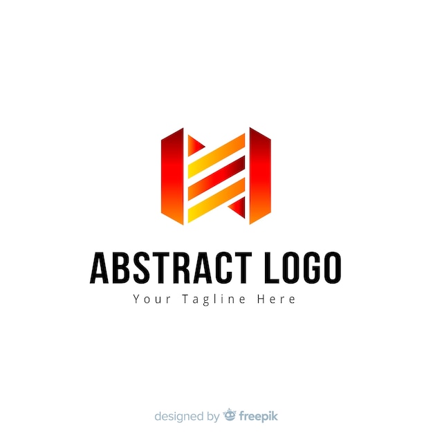 Plantilla logo abstracto estilo degradado