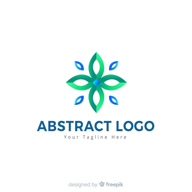 Plantilla logo abstracto estilo degradado
