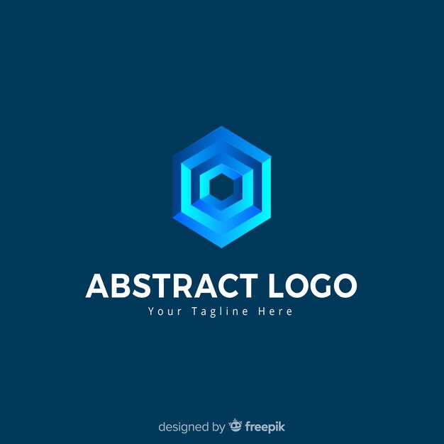 Plantilla logo abstracto estilo degradado
