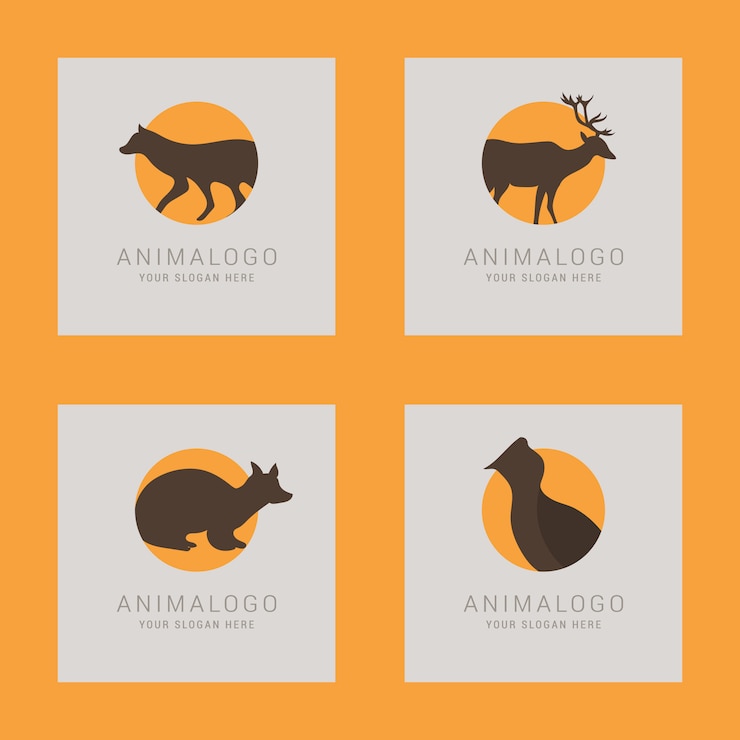 Vector gratuito plantilla de logo de animales