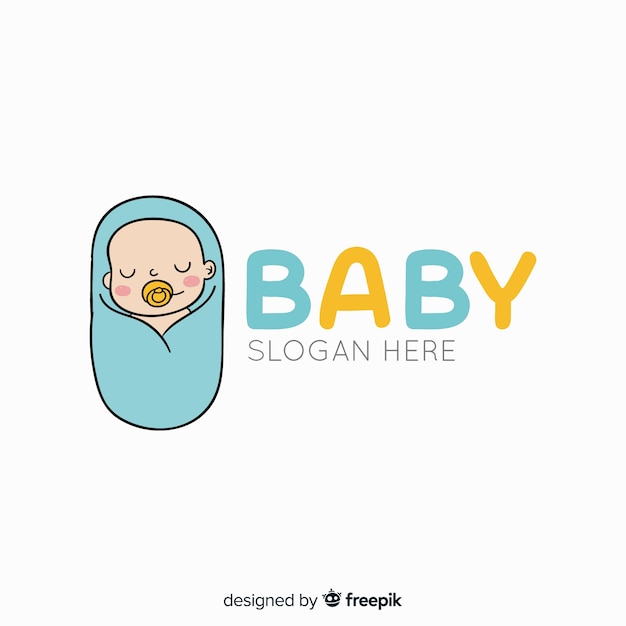Vector gratuito plantilla de logo de bebé