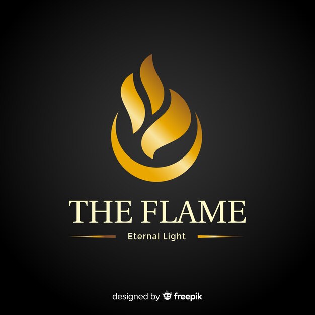 Plantilla de logo corporativo elegante dorado
