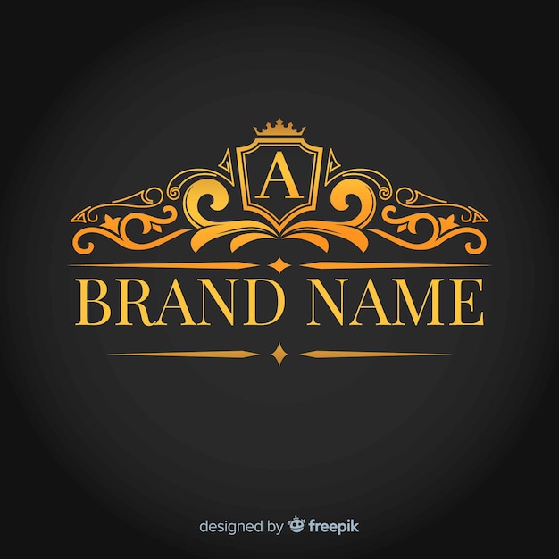 Plantilla de logo corporativo elegante dorado