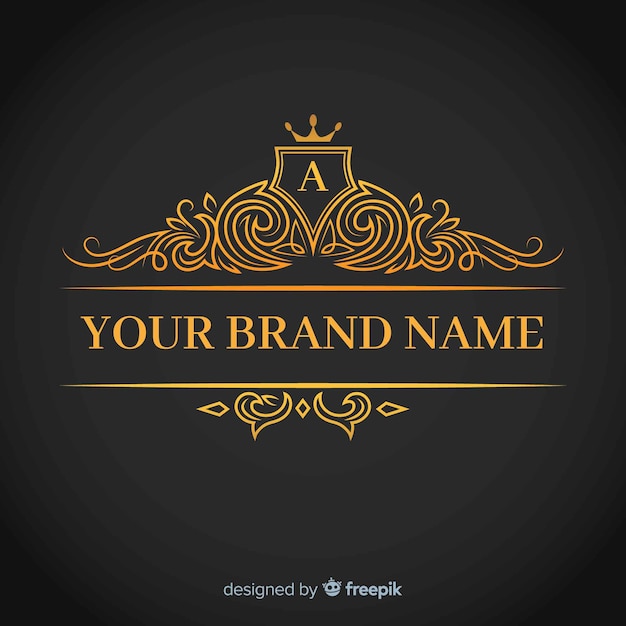 Plantilla de logo corporativo elegante dorado