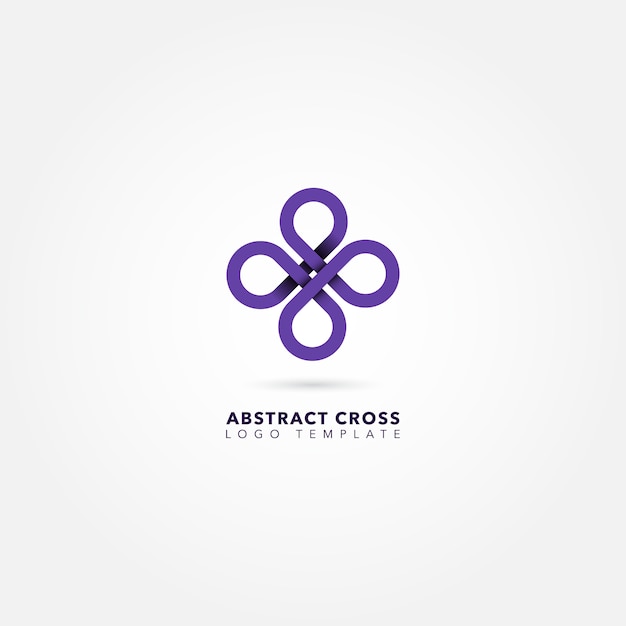 Plantilla de logo de cruz abstracta