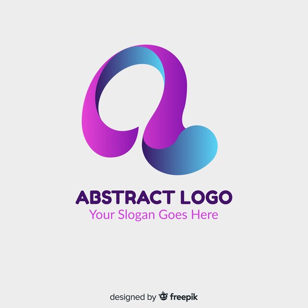 Plantilla de logo con degradado con forma abstracta