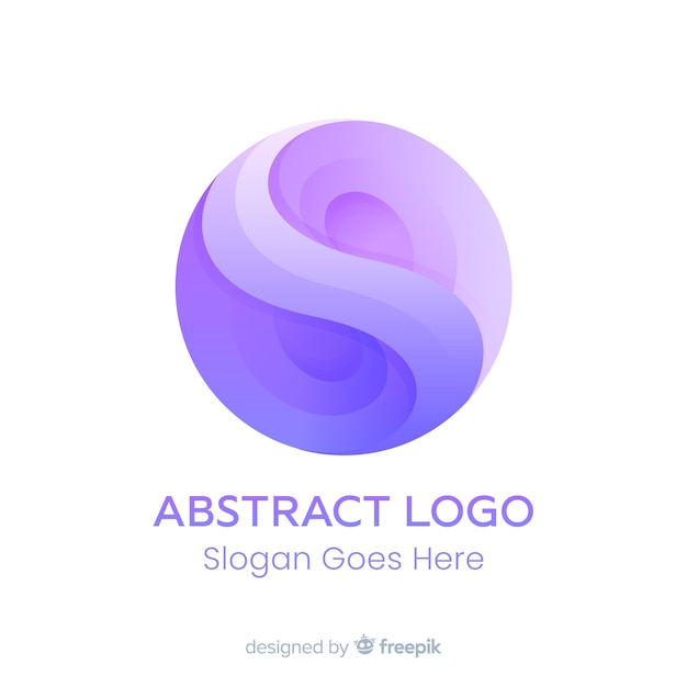 Plantilla de logo degradado con forma abstracta