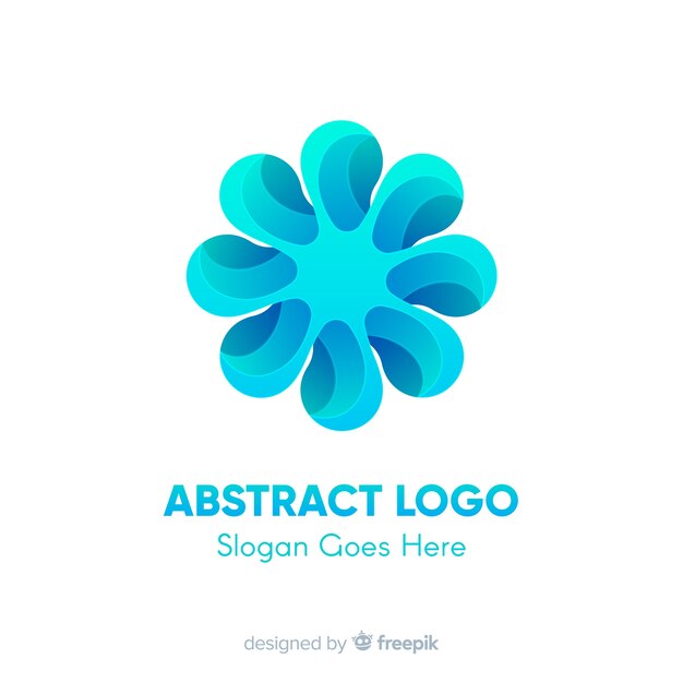 Plantilla de logo con degradado con forma abstracta