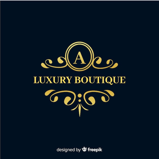 Vector gratuito plantilla de logo elegante dorado