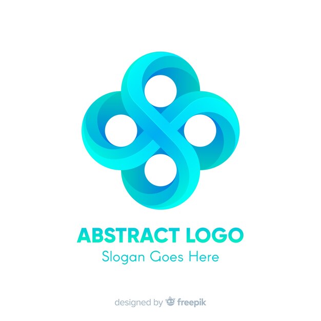 Plantilla de logo con formas abstracta