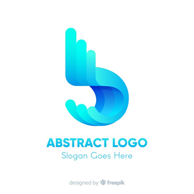 Plantilla de logo con formas abstracta