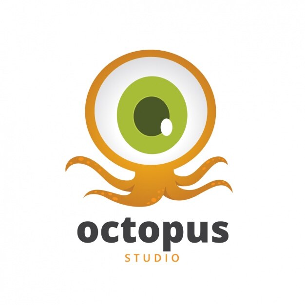 Plantilla de logo de pulpo