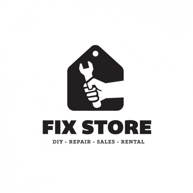 Vector gratuito plantilla de logo de tienda de reparaciones