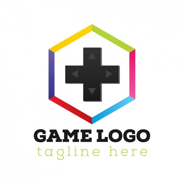Plantilla de logo de video consola