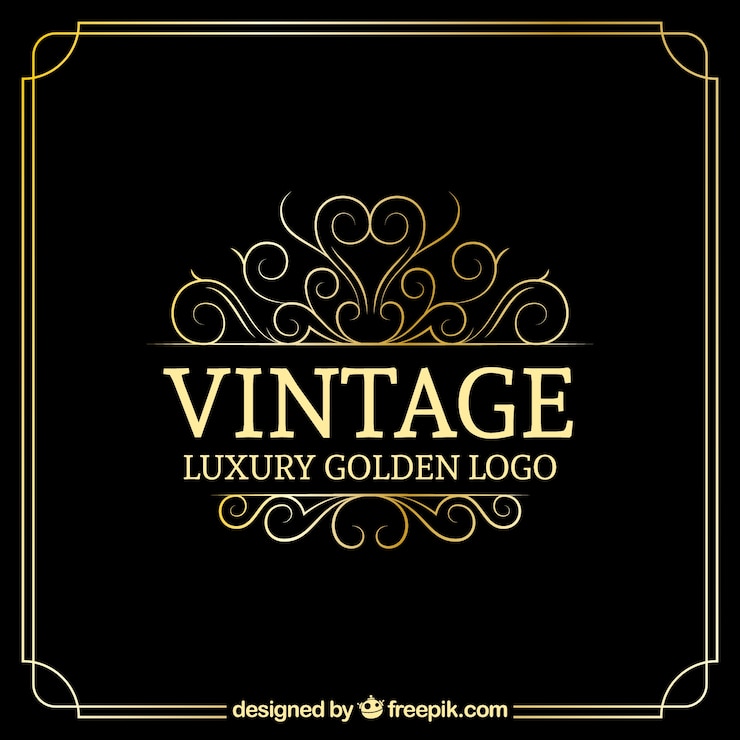 Vector gratuito plantilla de logo vintage y lujoso