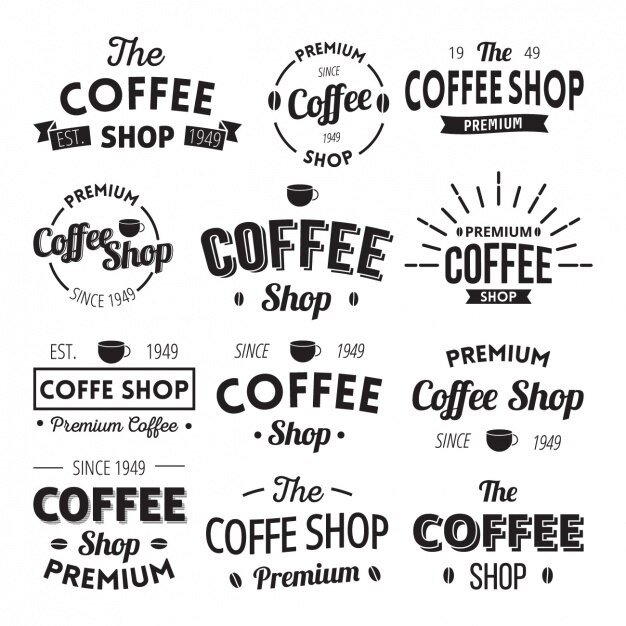Plantilla de logos de café