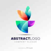 Vector gratuito plantilla de logotipo abstracto colorido