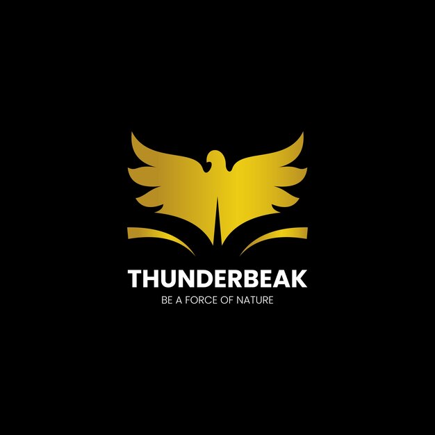 Plantilla de logotipo de águila dorada degradada