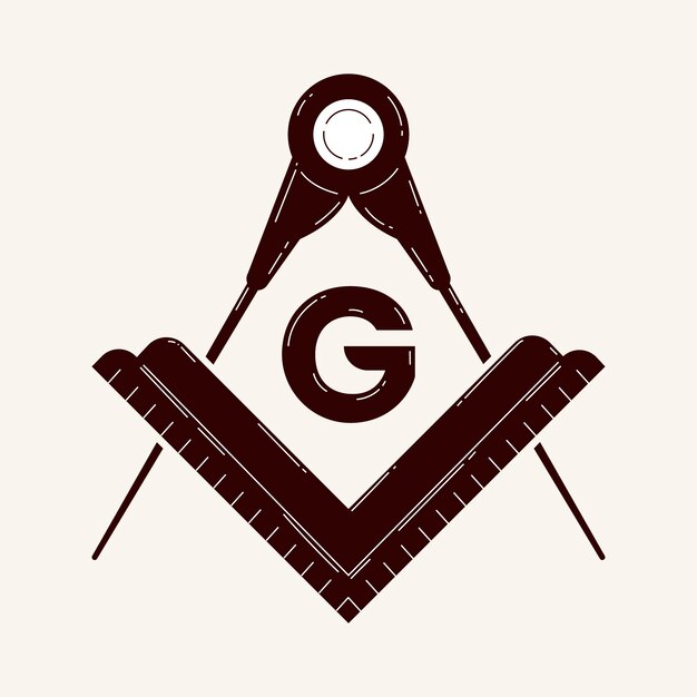Plantilla de logotipo de albañil dibujado a mano