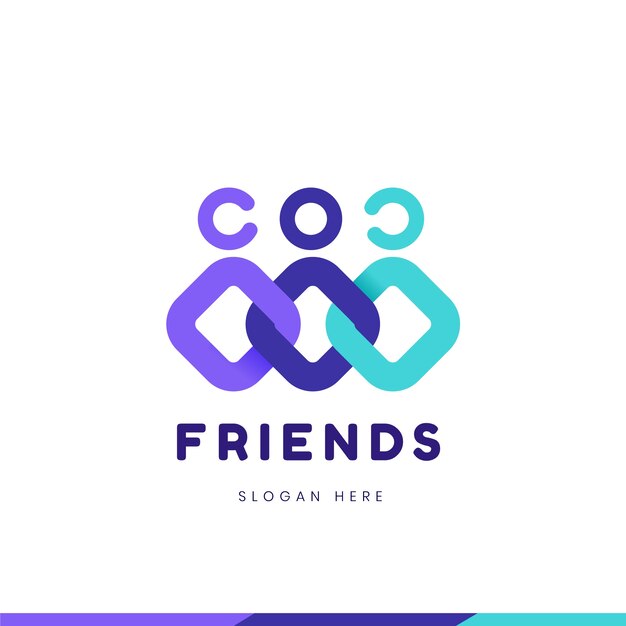 Plantilla de logotipo de amigos