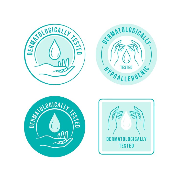 Vector gratuito plantilla de logotipo antibacteriano azul