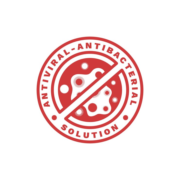 Vector gratuito plantilla de logotipo antibacteriano