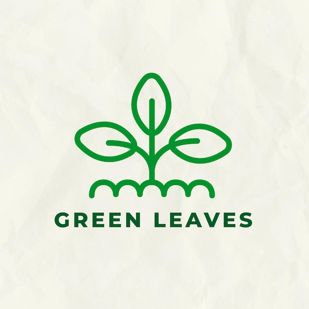 Vector gratuito plantilla de logotipo de árbol de línea para branding con texto