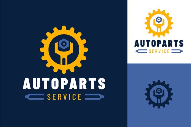 Plantilla de logotipo de autopartes dibujada a mano