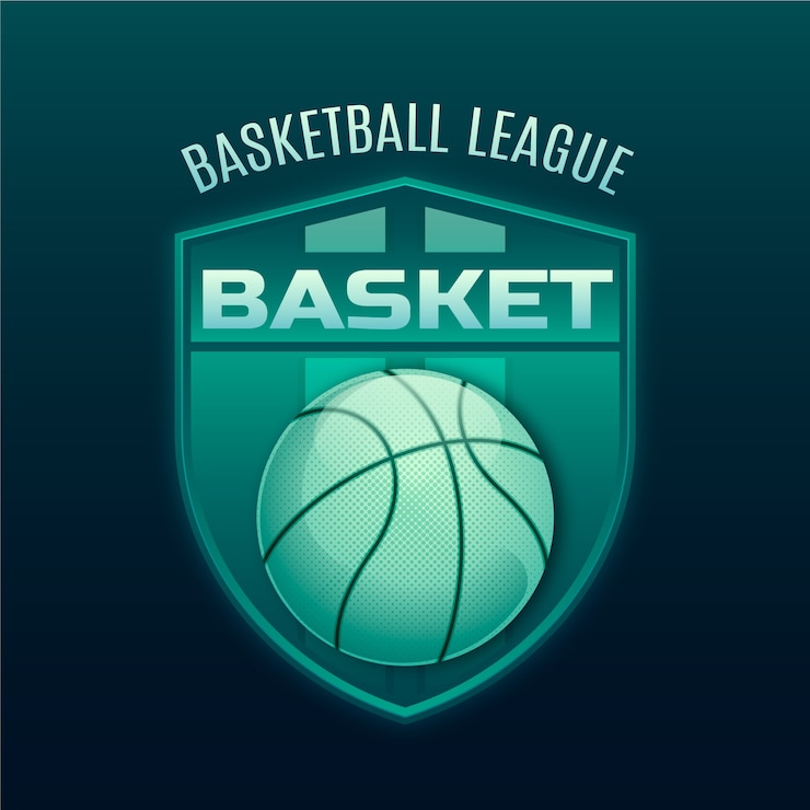 Vector gratuito plantilla de logotipo de baloncesto degradado