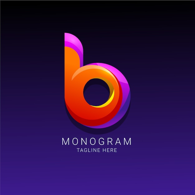 Plantilla de logotipo bb profesional