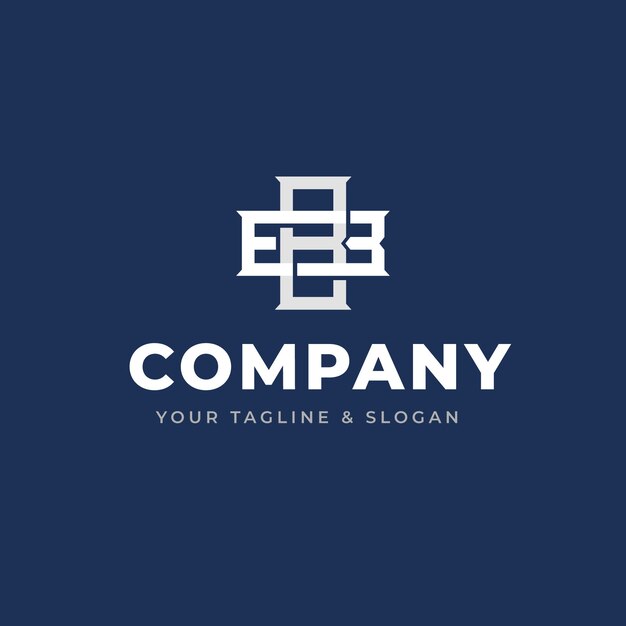 Plantilla de logotipo bb profesional