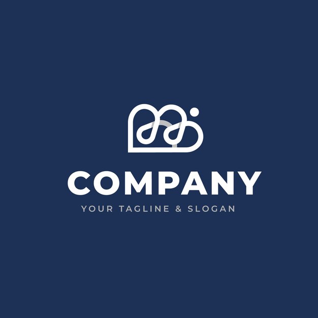 Plantilla de logotipo bb profesional