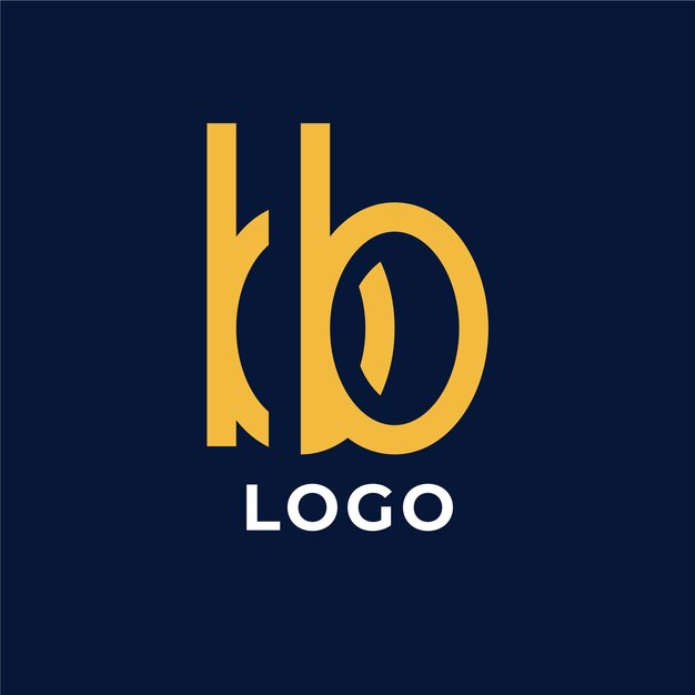 Plantilla de logotipo bb profesional