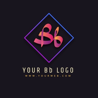 Plantilla de logotipo bb profesional