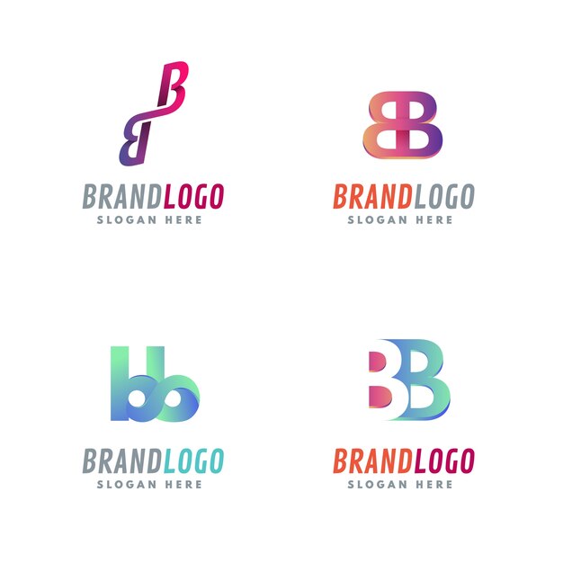 Plantilla de logotipo bb profesional