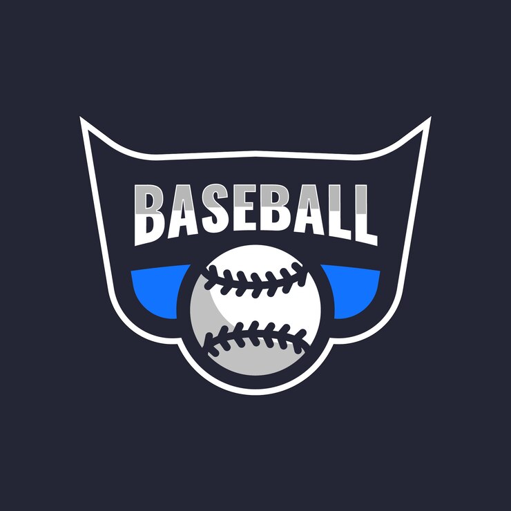 Vector gratuito plantilla de logotipo de béisbol dibujado a mano