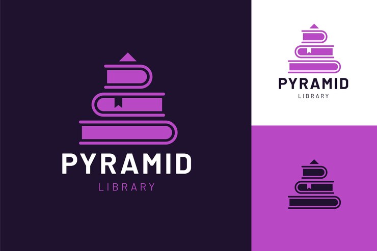 Vector gratuito plantilla de logotipo de biblioteca de diseño plano