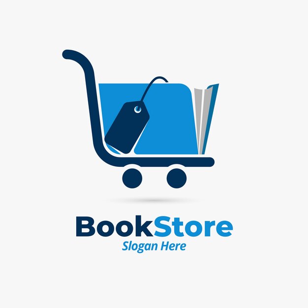 Plantilla de logotipo de biblioteca de diseño plano