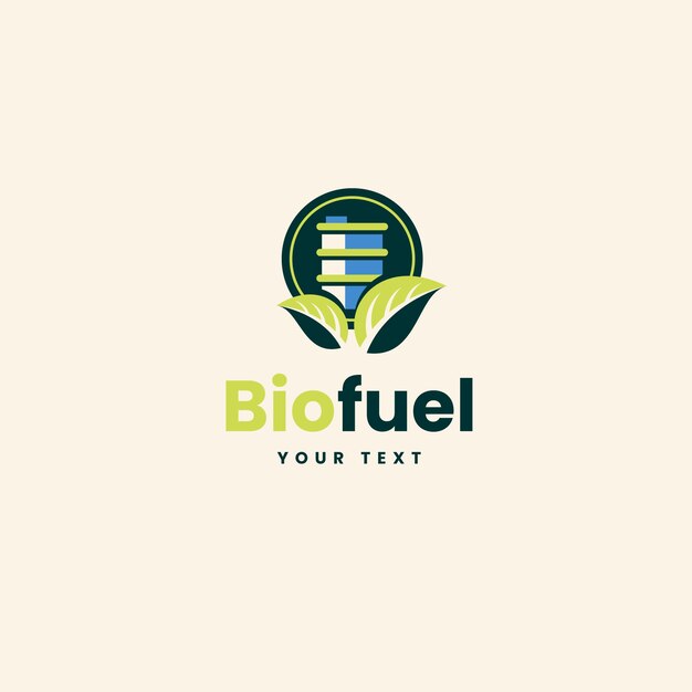 Plantilla de logotipo de biocombustible degradado