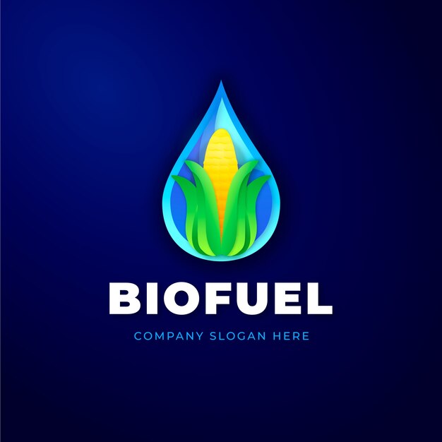 Plantilla de logotipo de biocombustible degradado