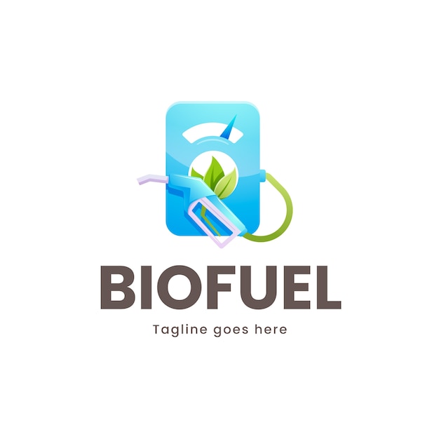 Plantilla de logotipo de biocombustible degradado