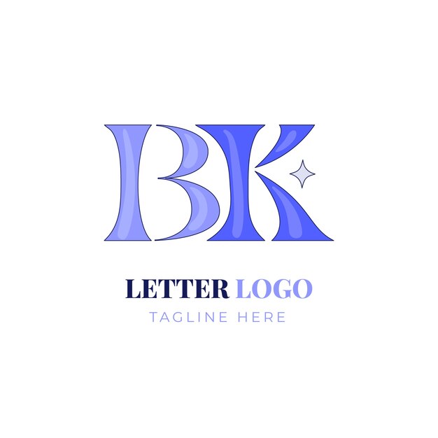 plantilla del logotipo bk dibujada a mano