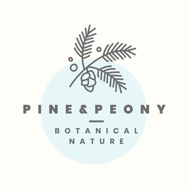 Plantilla de logotipo botánico orgánico, ilustración de hoja para vector de negocio