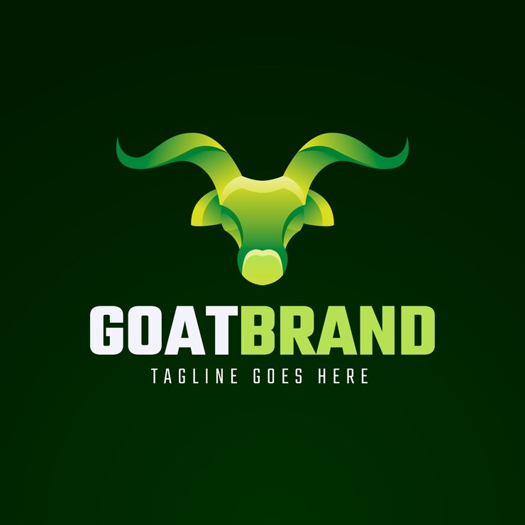 Vector gratuito plantilla de logotipo de cabra degradado
